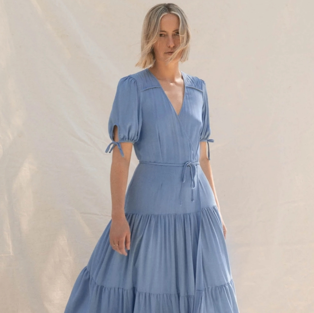 Augusta dress in Blue Sky
